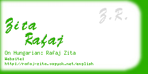 zita rafaj business card